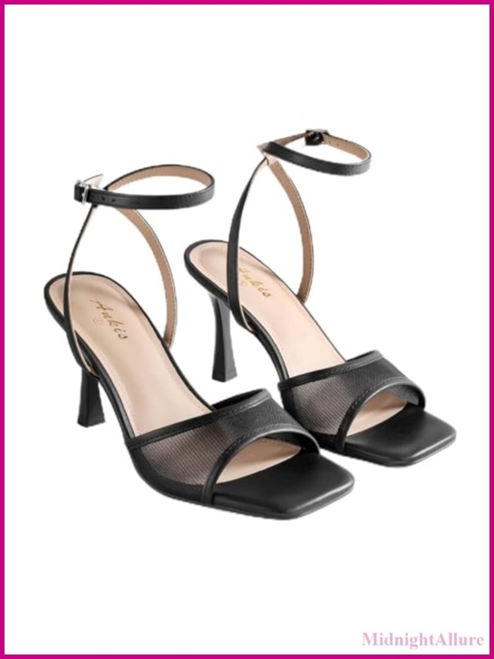 Strappy Open Toe Stiletto High Heels Ankle Strap Kitten Heels Wedding Party